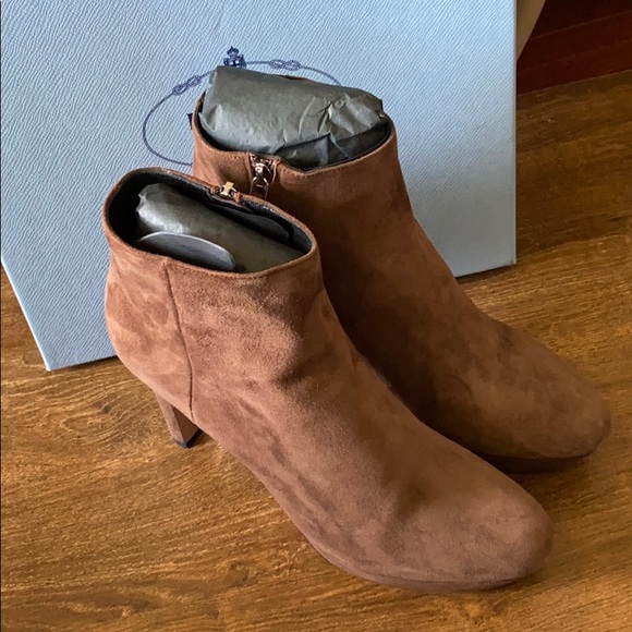 Prada platform suede bootie. - Picture 2 of 16